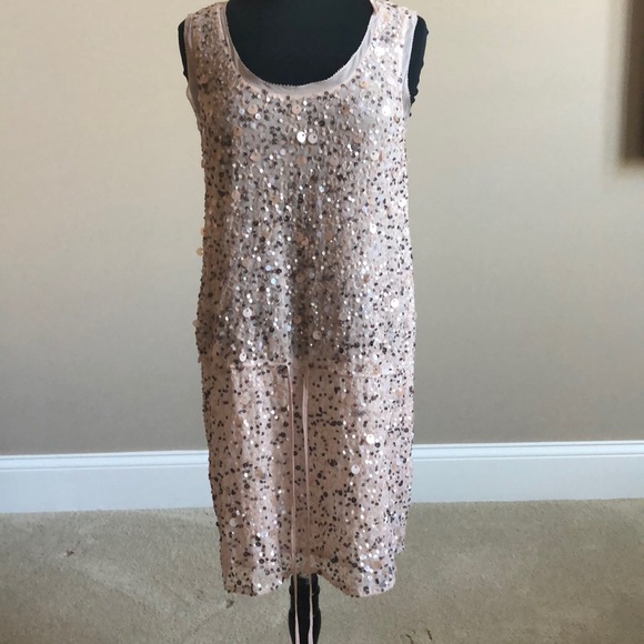 Sparkly, sequin, tie-waist mini dress - Picture 5 of 6